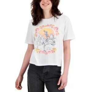 Rebellious One Juniors' Desert Flower Graphic-Print T-Shirt, Size L, New